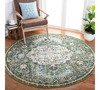 Safavieh Tapis Contemporain pour Salon, Salle à Manger, Chambre à Coucher - Madison Collection, Tapis à Poil Court, Gris et Turquoise, 66 x 183 cm