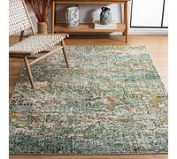 Safavieh Tapis Contemporain pour Salon, Salle à Manger, Chambre à Coucher - Madison Collection, Tapis à Poil Court, Vert et Turquoise, 152 x 152 cm