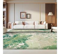 SAFAVIEH Tapis Contemporain pour Salon, Salle à Manger, Chambre à Coucher - Madison Collection, Tapis à Poil Court, Vert et Ivoire, 244 X 305 cm