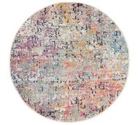 Safavieh Tapis Contemporain pour Salon, Salle à Manger, Chambre à Coucher - Madison Collection, Tapis à Poil Court, Gris et Rose, 122 X 122 cm