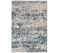 Safavieh Tapis Contemporain pour Salon, Salle à Manger, Chambre à Coucher - Madison Collection, Tapis à Poil Court, Gris et Bleu, 61 X 91 cm