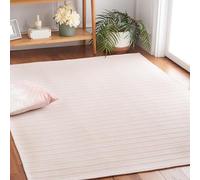 Safavieh Tapis Contemporain pour Salon, Salle à Manger, Chambre à Coucher - Moroccan Shag Collection, Tapis à Poil Court, Rose et Ivoire, 91 X 152 cm