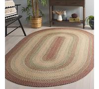 Safavieh Tapis Contemporain pour Salon, Salle à Manger, Chambre à Coucher - Réversible - Braided Collection, Tapis à Poil Court, Rouille et Orange, 150 x 243 cm