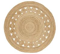 SAFAVIEH Tapis en Fibres Naturelles Salon, Salle à Manger, Chambre à Coucher - Natural Fiber Collection, Tapis à Poil Court, Naturel, 91 X 91 cm