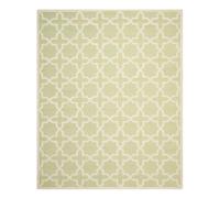 SAFAVIEH Tapis géométrique pour Salon, Salle à manger, Chambre à coucher - Cambridge Collection, Tapis à poil court, Vert clair et Ivoire, 61 X 91 cm