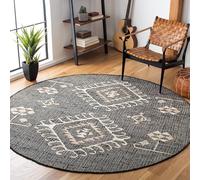 Safavieh Tapis géométrique pour Salon, Salle à Manger, Chambre à Coucher - Kilim Collection, Tapis à Poil Court, Noir et Ivoire, 65 x 300 cm