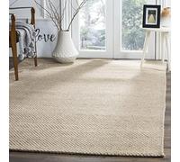 SAFAVIEH Tapis géométrique pour Salon, Salle à Manger, Chambre à Coucher - Natura Collection, Tapis à Poil Court, Beige, 244 X 244 cm