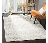 Safavieh Tapis Moderne pour Salon, Salle à Manger, Chambre à Coucher - Adirondack Collection, Tapis à Poil Court, Ivoire et Bleu Clair, 183 X 274 cm