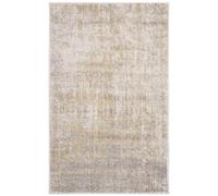 SAFAVIEH Tapis Moderne pour Salon, Salle à Manger, Chambre à Coucher - Adirondack Collection, Tapis à Poil Court, Crème et Or, 91 X 152 cm