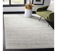 SAFAVIEH Tapis Moderne pour Salon, Salle à Manger, Chambre à Coucher - Adirondack Collection, Tapis à Poil Court, Gris Clair et Gris, 91 X 152 cm