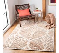 Safavieh Tapis Moderne pour Salon, Salle à Manger, Chambre à Coucher - Capri Collection, Tapis à Poil Court, Beige et Ivoire, 152 x 229 cm