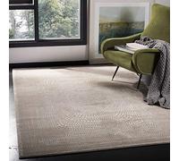 Safavieh Tapis Moderne pour Salon, Salle à Manger, Chambre à Coucher - Meadow Collection, Tapis à Poil Court, Ivoire et Gris, 122 X 183 cm