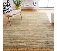 SAFAVIEH Tapis Moderne Pour Salon, Salle à manger, Chambre à coucher - Rag Rug Collection, Tapis à poil court, Jaune et Multi, 122 X 183 cm