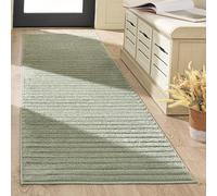 SAFAVIEH Tapis Moderne pour Salon, Salle à Manger, Chambre à Coucher - Selena Collection, Tapis à Poil Court, Vert, 66 X 244 cm