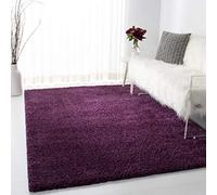 SAFAVIEH Tapis Shag pour Salon, Salle à Manger, Chambre à Coucher - August Shag Collection, Tapis à Poil Court, Mauve, 91 X 152 cm