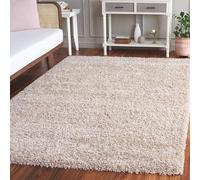 Safavieh Tapis Shag pour Salon, Salle à Manger, Chambre à Coucher - California Shag Collection, Tapis à Poil Long, Beige, 160 X 229 cm
