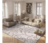 SAFAVIEH Tapis Shag pour Salon, Salle à Manger, Chambre à Coucher - Florida Shag Collection, Poils Hauts, Ivoire et Beige, 160 X 229 cm