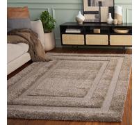 Safavieh Tapis Shag pour Salon, Salle à Manger, Chambre à Coucher - Florida Shag Collection, Tapis à Poil Long, Beige et Beige, 244 X 305 cm