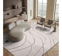 Safavieh Tapis Shag pour Salon, Salle à Manger, Chambre à Coucher - Florida Shag Collection, Tapis à Poil Long, Crème et Beige, 160 X 229 cm