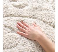 SAFAVIEH Tapis Shag pour Salon, Salle à Manger, Chambre à Coucher - Florida Shag Collection, Tapis à Poil Long, Crème et Crème, 99 X 160 cm