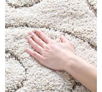 SAFAVIEH Tapis Shag Pour Salon, Salle à manger, Chambre à coucher - Florida Shag Collection, Tapis à poil long, Crème et beige, 99 X 160 cm