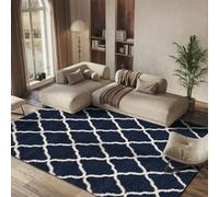 Safavieh Tapis Shag pour Salon, Salle à Manger, Chambre à Coucher - Hudson Shag Collection, Tapis à Poil Long, Ivoire et Beige, 91 X 152 cm