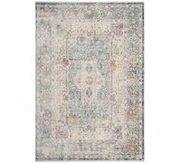 SAFAVIEH Tapis Traditionnel Pour Salon, Salle à manger, Chambre à coucher - Illusion Collection, Tapis à poil court, Sarcelle et crème, 91 X 152 cm