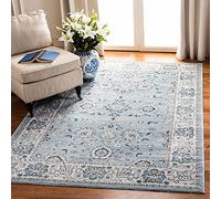 Safavieh Tapis Traditionnel pour Salon, Salle à Manger, Chambre à Coucher - Isabella Collection, Tapis à Poil Court, Bleu Clair et crème, 160 X 229 cm