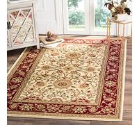 Safavieh Tapis Traditionnel pour Salon, Salle à Manger, Chambre à Coucher - Lyndhurst Collection, Tapis à Poil Court, Ivoire et Rouge, 120 X 180 cm