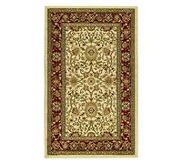 SAFAVIEH Tapis Traditionnel pour Salon, Salle à Manger, Chambre à Coucher - Lyndhurst Collection, Tapis à Poil Court, Ivoire et Rouge, 90 x 150 cm