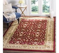 Safavieh Tapis Traditionnel pour Salon, Salle à Manger, Chambre à Coucher - Lyndhurst Collection, Tapis à Poil Court, Rouge et Ivoire, 120 x 180 cm
