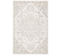 SAFAVIEH Tapis Traditionnel pour Salon, Salle à Manger, Chambre à Coucher - Micro-Loop Collection, Tapis à Poil Court, Ivoire et Beige, 60 x 110 cm
