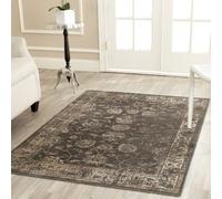 SAFAVIEH Tapis Traditionnel Pour Salon, Salle à manger, Chambre à coucher - Vintage Collection, Tapis à poil court, Anthracite doux, 122 X 170 cm