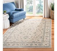 SAFAVIEH Tapis Traditionnel Pour Salon, Salle à manger, Chambre à coucher - Vintage Collection, Tapis à poil court, Ardoise et crème, 201 X 279 cm