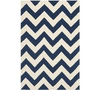 Safavieh, Tapis Tufté a la main, CHT715C, Bleu foncé / Ivoire, 121 X 182 cm Bleu G