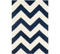 Safavieh, Tapis Tufté a la main, CHT715C, Bleu foncé / Ivoire, 60 X 91 cm Bleu G