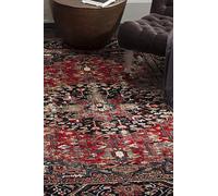 SAFAVIEH Tapis Vintage Hamadan pour Salon, Salle à Manger, Chambre à Coucher - Collection Persan, Poils Courts, Rouge et Multicolore, 122 x 183 cm