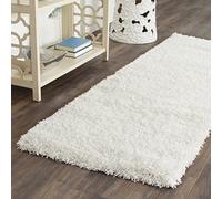 Safavieh Zoe Tapis Polypropylène/Jute/Polyester/Coton Blanc 68 X 213 cm