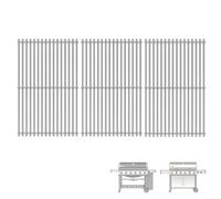 SafBbcue Grilles de Cuisson en Acier Inoxydable 66803 pour Weber Genesis II 600 Series Genesis II E-610 S-610 Genesis II LX E-640 S-640 63010001