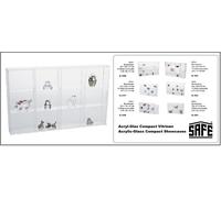 SAFE 5258 vitrine en Verre Acrylique à Poser ou à Suspendre I 350 x 240 x 45 mm I 12 Compartiments de L 58 x H 75 x P 42 mm