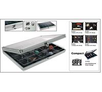 SAFE-5617 Vitrine Compacte 20 cases ALU Minéraux 36x49x40mm 295x203x45mm