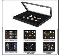 Vitrine Setzkasten Minéraux BLACK 24X 65X58X43MM Safe 5676 400X300X55 MM