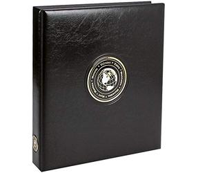 SAFE 7346 Album Universel pour pièces - INCL. 4 Feuilles & intercalaires - Album Premium pour 134 pièces de Tous Pays - Stickers Drapeaux & plaques métal 3D - 235×265×45 mm