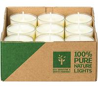 Safe candle® PURE Nature Lights, 27 pièces, 100% vegan, bougies écologiques avec emballage exempt de plastique - Petit (4h de durée de combustion)