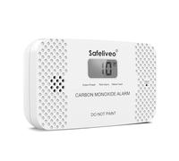 Safeliveo Détecteur de Monoxyde de Carbone Autonome,Détecteur de CO avec Mémoire de Valeur de Crête et Pile Remplaçable,avec Écran LCD et Bouton de Test,Portable,pour Maison,Voyages,Caravanes -1 pièce