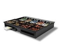 Safescan Bac amovible pour tiroir-caisse 4646T - 6 emplacements billets, 8 pièces - Noir