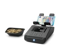 Safescan 6165 compteuse valorisatrice pour pièces et billets - Compteuse de pièces avec reconnaissance automatique du rouleau de pièces - Balance pour un comptage rapide et facile du tiroir-caisse
