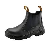 SAFETOE Chaussure de Securité Homme Chantier - M8025 S3 Bottes de Protection Montante, Anti Glisse, Cuir Noir, taille EU 41