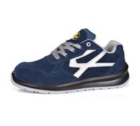 SAFETOE Chaussures de Sécurité Hommes Femme Cuir- L7328 S1P Chaussure de Securite en Composite Montante Legere, Anti Glisse Chaussures de Travail Légère Chantiers et Industrie Basket, Bleu, 45 EU