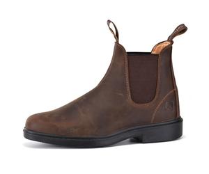 SAFETOE M-8316 Chelsea Boots pour homme - Cuir de vachette pleine fleur Crazy Horse, doublure d'agneau résistante à l'abrasion, semelles intérieures en mousse à mémoire de forme avec protection contre